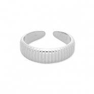 Ringe aus Stainless Steel - Rostfreiem Stahl mit Linien Silver