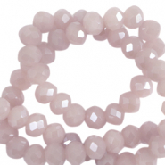 Top Glas Facett Perlen 3x2 mm rondellen Lavender fog-pearl shine coating