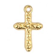 Stainless Steel - Rostfrei Stahl Anhänger Kreuz Gold
