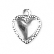 Stainless Steel - Rostfrei Stahl Anhänger Herz Silver