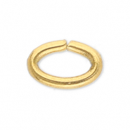 Stainless Steel - Rostfrei Stahl Schmuckzubehör Bindering Oval Gold