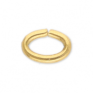 Stainless Steel - Rostfrei Stahl Schmuckzubehör Bindering Oval Gold