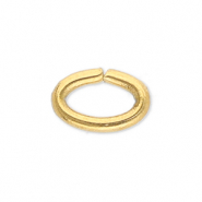 Stainless Steel - Rostfrei Stahl Schmuckzubehör Bindering Oval Gold