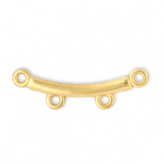 Stainless Steel - Rostfrei Stahl Schmuckzubeh&ouml;r Zwischenst&uuml;ck Bogen mit 2 &Ouml;sen Gold