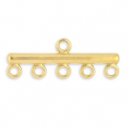 Stainless Steel - Rostfrei Stahl Schmuckzubeh&ouml;r Anh&auml;nger mit 5 &Ouml;sen Gold