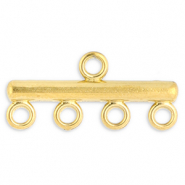 Stainless Steel - Rostfrei Stahl Schmuckzubeh&ouml;r Anh&auml;nger mit 4 &Ouml;sen Gold