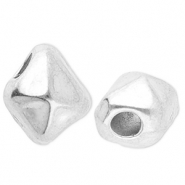 Stainless Steel - Rostfrei Stahl Perlen Irregular Silver