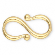 Stainless Steel - Rostfrei Stahl Schmuckzubeh&ouml;r S-Haken-Verschluss Gold