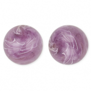 20 mm Acrylperlen Rund Purple-brown-marble