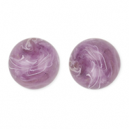 16 mm Acrylperlen Rund Purple-brown-marble