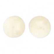 16 mm Acrylperlen Rund Off white-marble