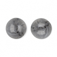 12 mm Acrylperlen Rund Grey-marble