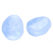 Acrylperlen Eierförmig Blue-marble