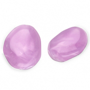Acrylperlen Eierf&ouml;rmig Lavender purple-marble