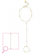 Handketten aus Stainless Steel - Rostfreiem Stahl Ball Gold