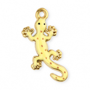 Stainless Steel - Rostfrei Stahl Anhänger Salamander Gold-yellow-brown