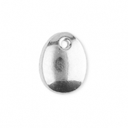 Stainless Steel - Rostfrei Stahl Anhänger Oval Silver
