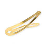 Metall Zubehör Haarspange mit Öse Gold