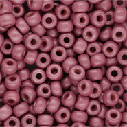 Miyuki Rocailles 6/0 Matted Duracoat Galvanized Hot Pink 6-4210F