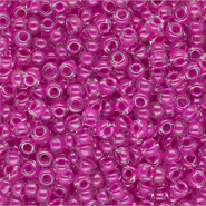 Miyuki Rocailles 8/0 Fuchsia Lined Crystal 8-0209