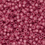 Miyuki Rocailles 8/0 Silverlined Alabaster Dyed Dark Rose 8-645