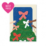 Schmuck Karten Weihnachtsbaum Green-blue-pink