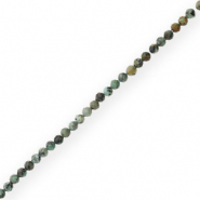 Naturstein Perlen Chalcedon (Jaspis) 4mm Facett geschliffen Multicolour green