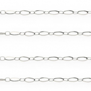 Stainless Steel - Rostfrei Stahl Schmuckzubeh&ouml;r Gliederkette  Silber