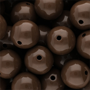 18 mm DQ Acrylperlen shiny Cappuccino brown 19-1220 TCX
