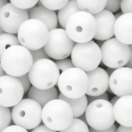 12 mm DQ Acrylperlen shiny Snow white 11-0602 TCX