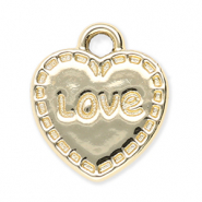Metall Anh&auml;nger Herz "Love" Gold