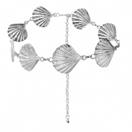 Bauchkettchen Muscheln Silver
