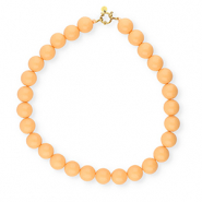BY31&reg; 16 mm Acrylperlen Kette shiny Chamois orange 15-1145 TCX-gold