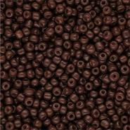 Glasperlen Rocailles 8/0 (3 mm) Dark brown
