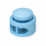 Farbiges Zubeh&ouml;r Kordelstopper Rund Light blue