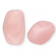 Acrylperlen Rechteck Light pink-marble