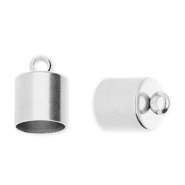 Stainless Steel - Rostfrei Stahl Schmuckzubehör Endkappen Ø6 mm mit Öse Silver