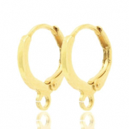 Ohrringe mit Öse verschliessbar 11mm Light gold