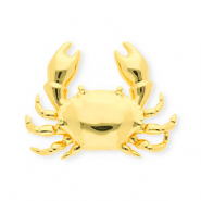 Eco-brass&reg; (nachaltiges Messing) Anh&auml;nger Krabbe Gold