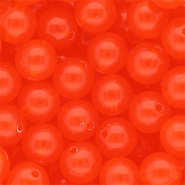 14 mm DQ® Acrylperlen shiny Vermillion red