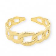 Armbänder aus Stainless Steel - Rostfreiem Stahl Bangle Gourmet Gliederkette Gold