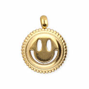 BY31&reg; Stainless Steel - Rostfrei Stahl Anh&auml;nger Smiley Gold