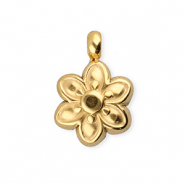 BY31&reg; Stainless Steel - Rostfrei Stahl Anh&auml;nger Blume Gold