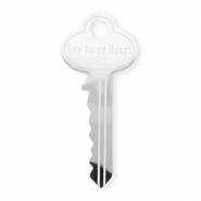 Stainless Steel - Rostfrei Stahl Statement Broschen Schl&uuml;ssel ''Key to my heart'' Silver