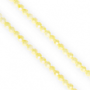 Top Glas Facett Perlen Rund 4&nbsp;mm Yellow-AB coating