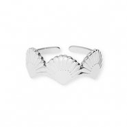 Ringe aus Stainless Steel - Rostfreiem Stahl Muscheln Silver