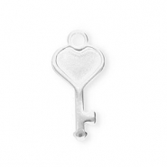Stainless Steel - Rostfrei Stahl Anh&auml;nger Schl&uuml;ssel mit Herz Silver