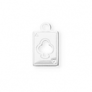 Stainless Steel - Rostfrei Stahl Anh&auml;nger Spielkarte Silver
