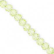Top Glas Facett Perlen 8x6&nbsp;mm Rondellen Light green