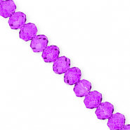 Top Glas Facett Perlen 8x6&nbsp;mm Rondellen Grape purple